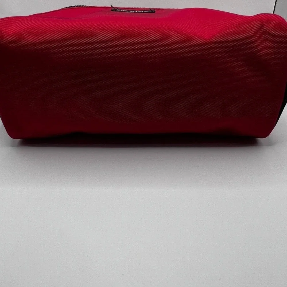NEW Basics Red & Black Cosmetic Makeup Bag Pouch Zipper Closure Toiletry Bag